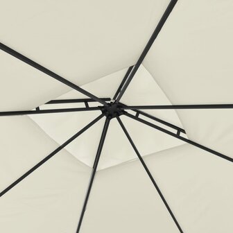 Prieel met uitschuifbare daken 180 g/m&sup2; 3x3x2,75 m cr&egrave;me 8719883771274 8