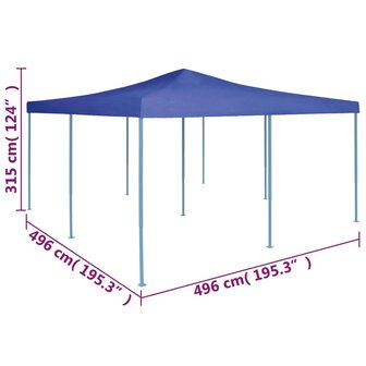 Prieel inklapbaar 5x5 m blauw 8719883800530 7