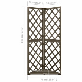 Latwerk hoekmodel 50x50x145 cm massief vurenhout 8720286432242 7