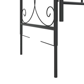 Tuinboog met poort 108x45x235 cm staal zwart 8720845670382 9