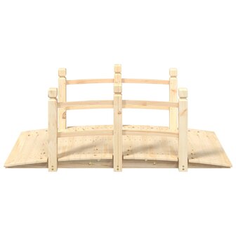 Tuinbrug met leuningen 150x67x56 cm massief vurenhout 8720845754716 3