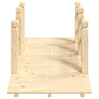 Tuinbrug met leuningen 150x67x56 cm massief vurenhout 8720845754716 4