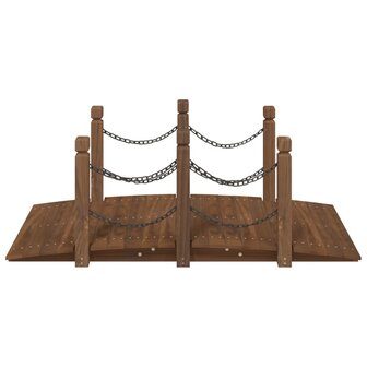 Tuinbrug met kettingrails 150x67x56 cm massief vurenhout 8720845754747 3