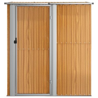 Tuinschuur 180,5x97x209,5 cm gegalvaniseerd staal bruin 8720286512753 3