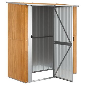 Tuinschuur 180,5x97x209,5 cm gegalvaniseerd staal bruin 8720286512753 4