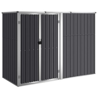 Tuinschuur 225x89x161 cm gegalvaniseerd staal antracietkleurig 8720286512906 2