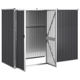 Tuinschuur 225x89x161 cm gegalvaniseerd staal antracietkleurig 8720286512906 4