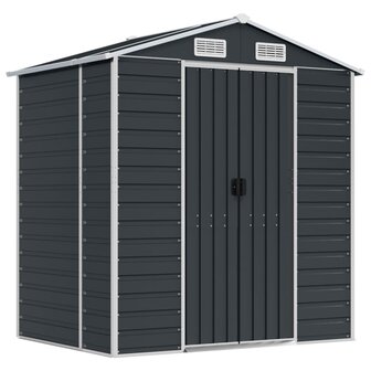 Tuinschuur 191x130x198 cm gegalvaniseerd staal antracietkleurig 8720845894542 2