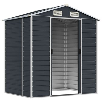 Tuinschuur 191x130x198 cm gegalvaniseerd staal antracietkleurig 8720845894542 3
