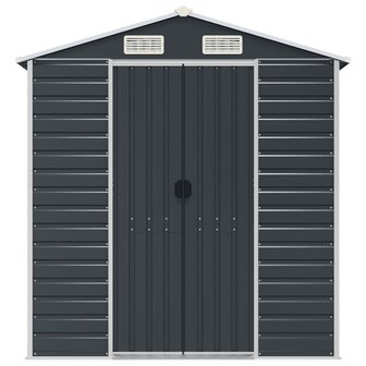 Tuinschuur 191x130x198 cm gegalvaniseerd staal antracietkleurig 8720845894542 4
