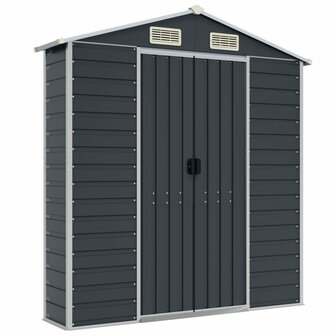 Tuinschuur 191x130x198 cm gegalvaniseerd staal antracietkleurig 8720845894542 8