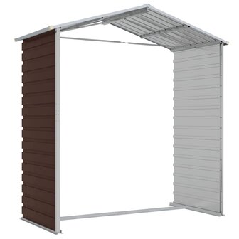 Tuinschuur 191x130x198 cm gegalvaniseerd staal bruin 8720845894658 9