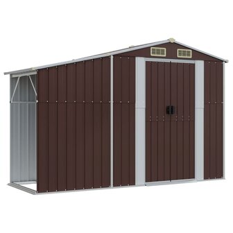 Tuinschuur 277x93x179 cm gegalvaniseerd staal bruin 8720845896782 2