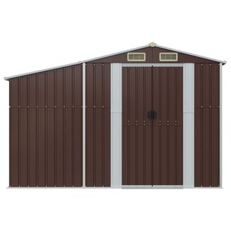 Tuinschuur 277x93x179 cm gegalvaniseerd staal bruin 8720845896782 3