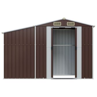 Tuinschuur 277x93x179 cm gegalvaniseerd staal bruin 8720845896782 4