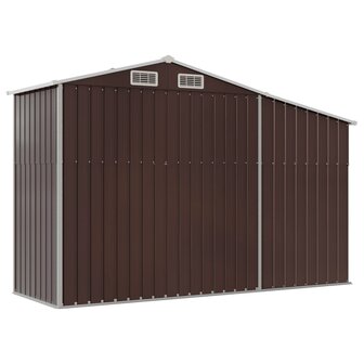 Tuinschuur 277x93x179 cm gegalvaniseerd staal bruin 8720845896782 6