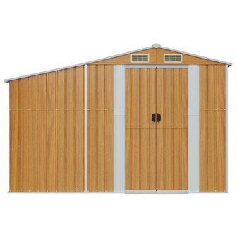 Tuinschuur 277x93x179 cm gegalvaniseerd staal bruin 8720845896805 3