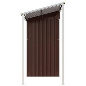 Tuinschuur met verlengd dak 277x110,5x181 cm staal bruin 8720845888862 5
