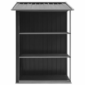 Tuinschuur met rek 205x130x183 cm ijzer antraciet 8719883757483 4