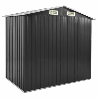 Tuinschuur met rek 205x130x183 cm ijzer antraciet 8719883757483 5