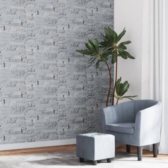 Behang 3D steen-look lichtgrijs 8720845942908 1