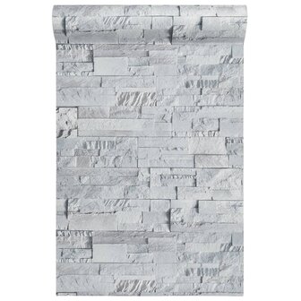 Behang 3D steen-look lichtgrijs 8720845942908 5