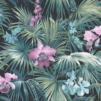 Noordwand Behang Tropical Flowers groen 5055430064332 2