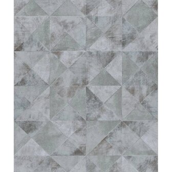 Topchic Behang Graphic Shapes Facet metallic grijs 5411012445317 1