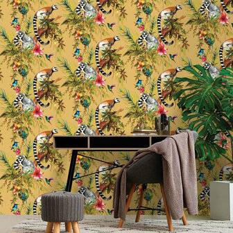 DUTCH WALLCOVERINGS Behang Lemur oker 5022976130500 1