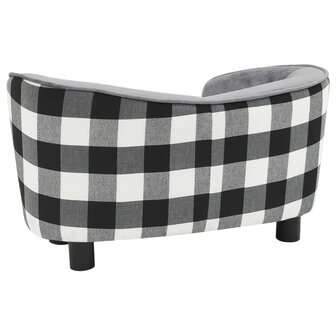 Hondenbank 68x38x38 cm pluche grijs 6