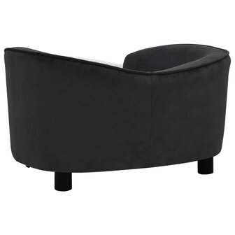 Hondenbank 69x49x40 cm pluche zwart 5