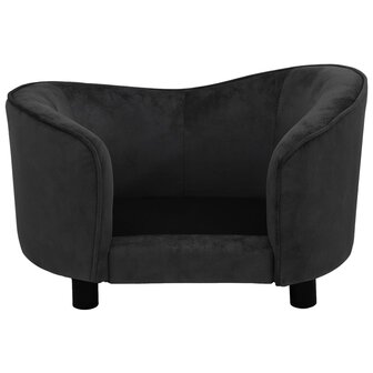 Hondenbank 69x49x40 cm pluche zwart 6