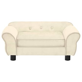Hondenbank 72x45x30 cm pluche cr&egrave;mekleurig 2
