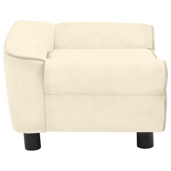 Hondenbank 72x45x30 cm pluche cr&egrave;mekleurig 3