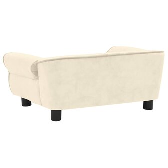 Hondenbank 72x45x30 cm pluche cr&egrave;mekleurig 4