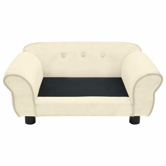 Hondenbank 72x45x30 cm pluche cr&egrave;mekleurig 5