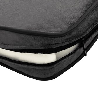 Hondenbank 81x43x31 cm pluche en kunstleer donkergrijs 7