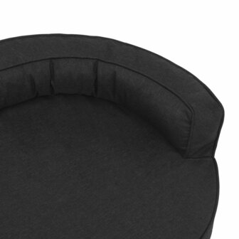 Hondenbed ergonomisch linnen-look 75x53 cm zwart 6