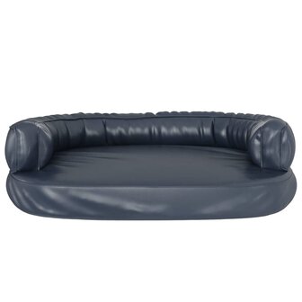 Hondenmand ergonomisch schuim 88x65 cm kunstleer donkerblauw 4