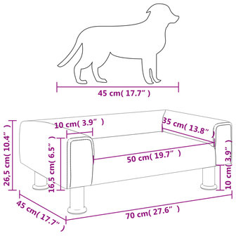Hondenmand 70x45x26,5 cm fluweel roze 7
