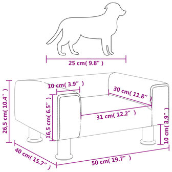 Hondenmand 50x40x26,5 cm fluweel zwart 7