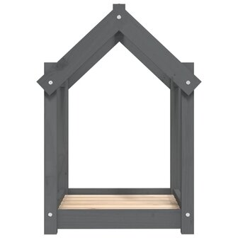 Hondenmand 61x50x70 cm massief grenenhout grijs 6