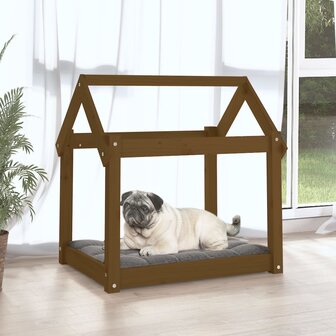 Hondenmand 71x55x70 cm massief grenenhout honingbruin 3