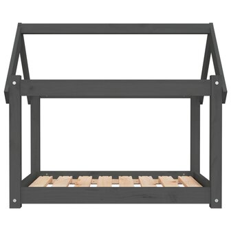 Hondenmand 81x60x70 cm massief grenenhout grijs 5