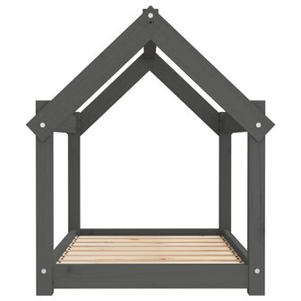 Hondenmand 81x60x70 cm massief grenenhout grijs 6