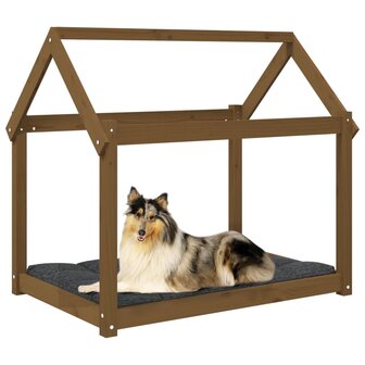 Hondenmand 101x70x90 cm massief grenenhout honingbruin 4
