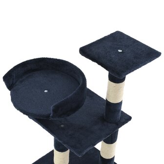 Kattenkrabpaal met sisal krabpalen 65 cm blauw 4