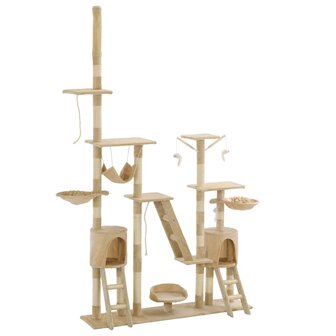 Kattenkrabpaal met sisal krabpalen 230-250 cm beige 1