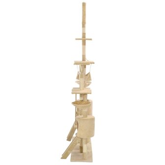 Kattenkrabpaal met sisal krabpalen 230-250 cm beige 4