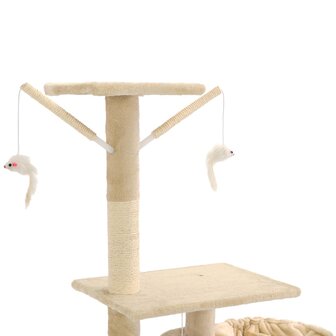 Kattenkrabpaal met sisal krabpalen 230-250 cm beige 5